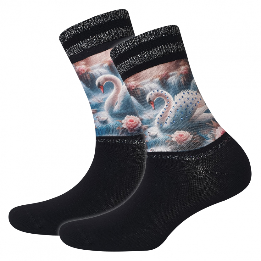 Cool 7 - Damensocken mit Strass - Motiv - C0487